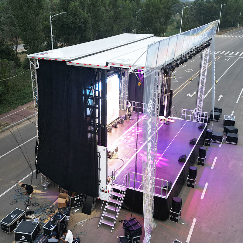 HY-S465 semi trailer mobile stage