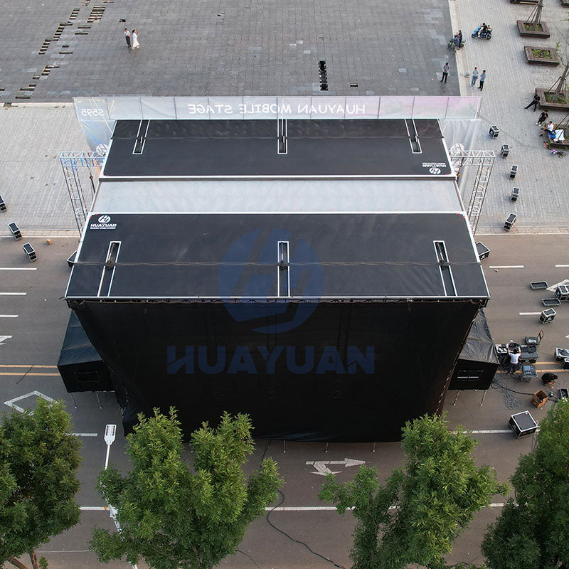 HY-S595 semi trailer mobile stage